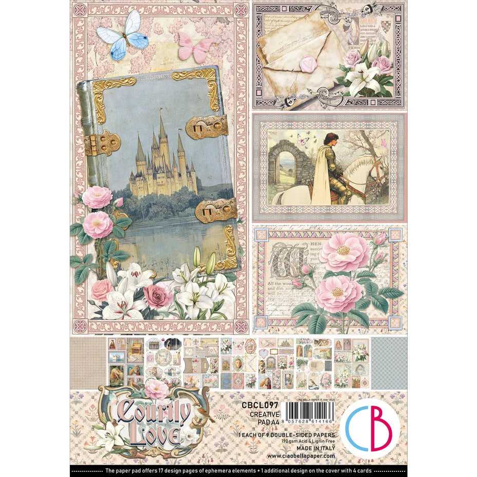 Ciao Bella Courtly Love A4 Creative Pad (9pcs) CBCL097