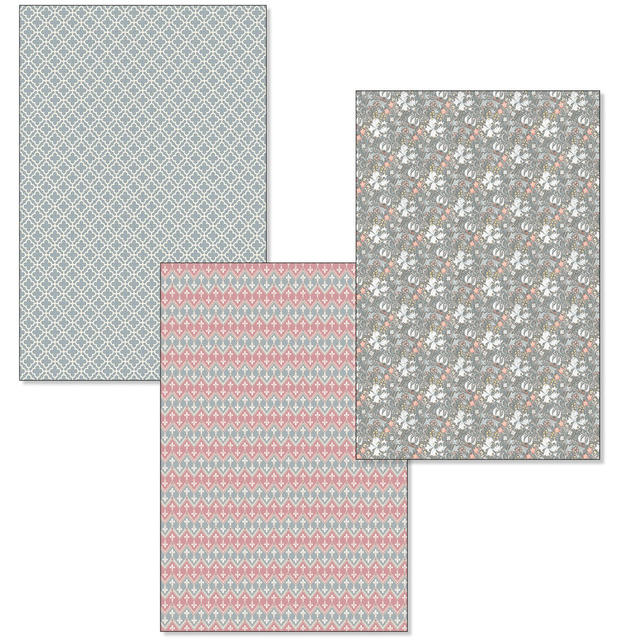 Ciao Bella Courtly Love A4 Deluxe Paper Silver & Vellum Dual Pack Mixed (6pcs) CBX010