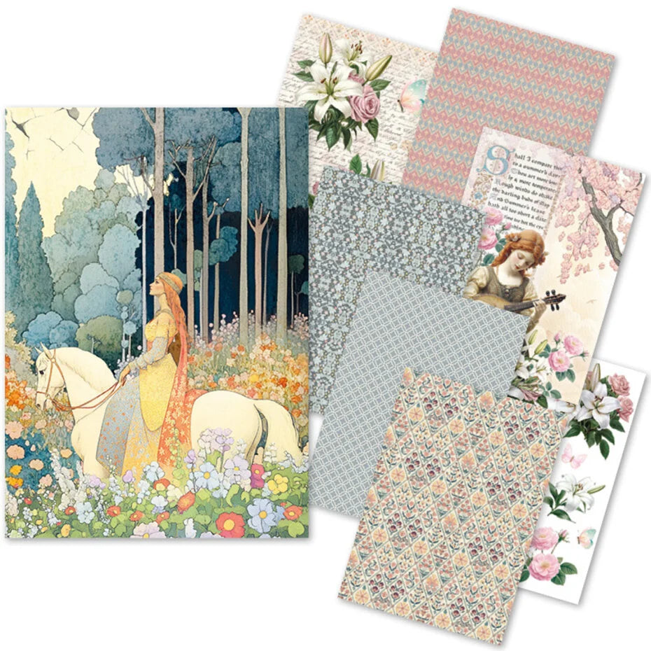 Ciao Bella Courtly Love A5 Rice Paper Mixed (8pcs) CBRS042