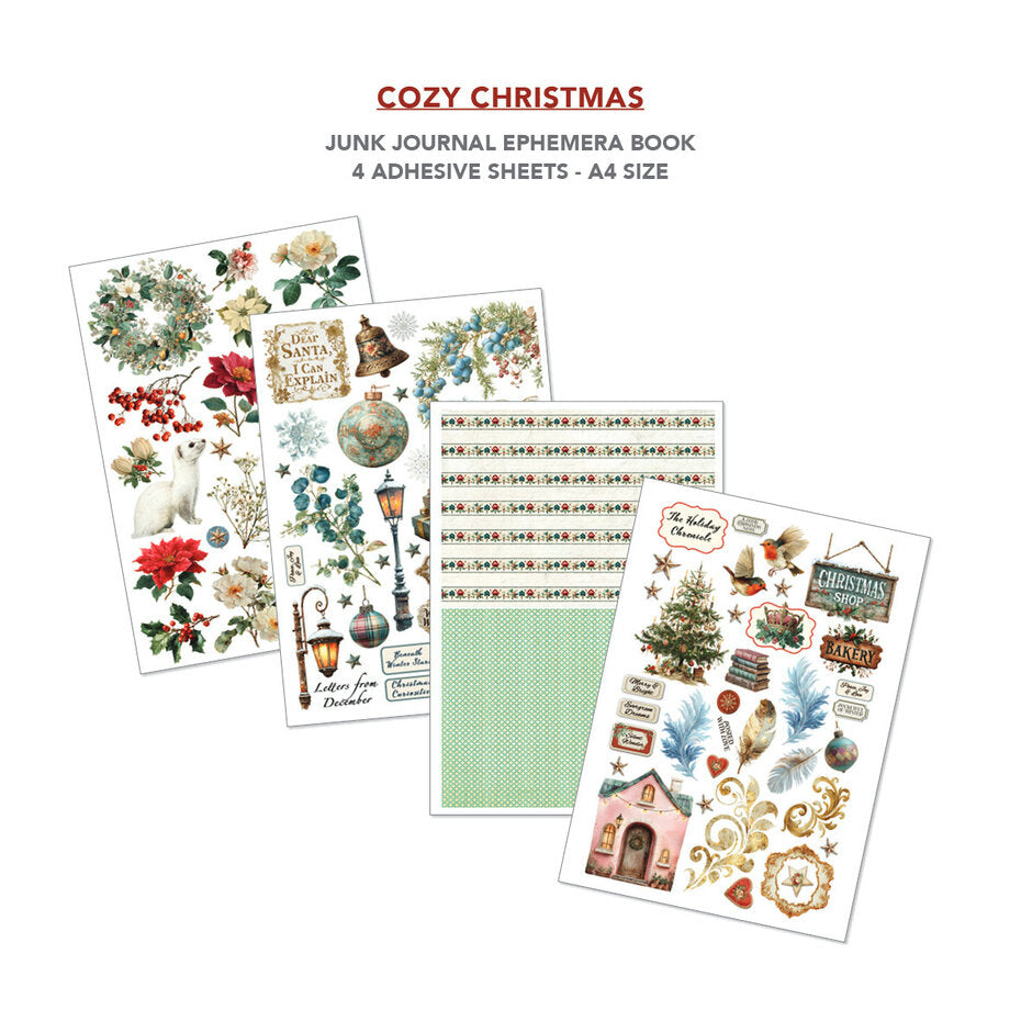 Ciao Bella Cozy Christmas A4 Junk Journal Ephemera Book (32pcs) - CBB031