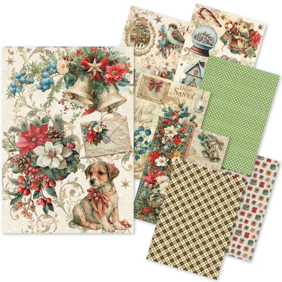Ciao Bella Cozy Christmas A5 Rice Paper Mixed (8pcs) - CBRS050