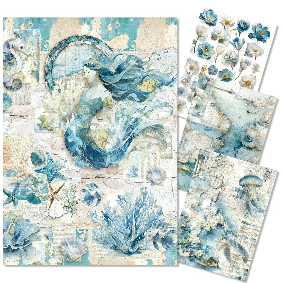 Ciao Bella Edge of the Ocean A4 Mixed Media Rice Paper (4pcs) MF008