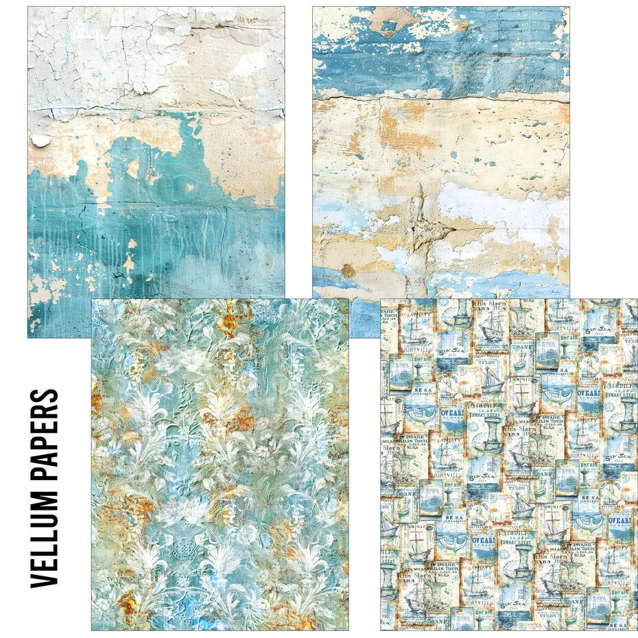 Ciao Bella Edge of the Ocean Craftmix Mixed A5 Paper Pack (8pcs) MC008