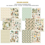 Ciao Bella Golden Winter A4 Junk Journal Ephemera Book (32pcs) - CBB032