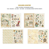 Ciao Bella Golden Winter A4 Junk Journal Ephemera Book (32pcs) - CBB032