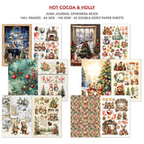 Ciao Bella Hot Cocoa & Holly A4 Junk Journal Ephemera Book (32pcs) (CBB015)