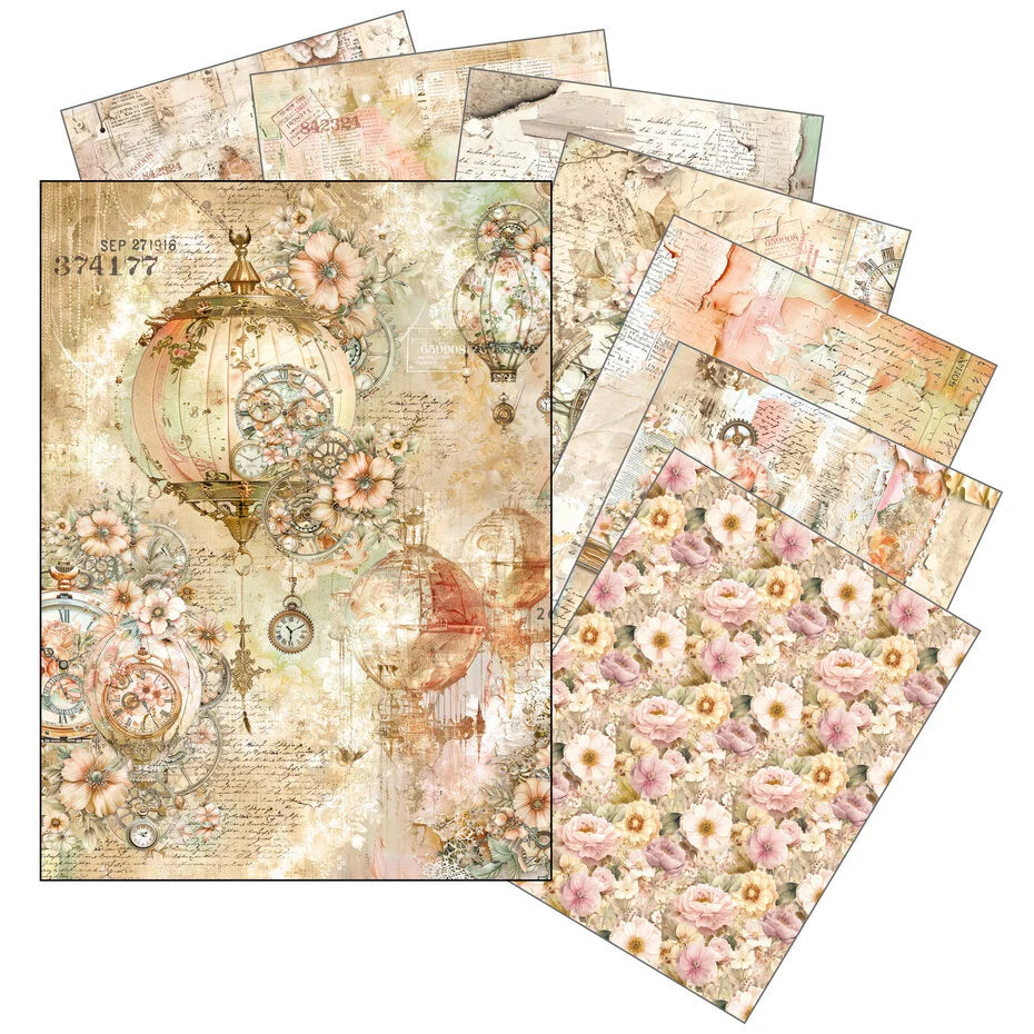 Ciao Bella Lost in Time A5 Rice Paper Mixed (8pcs) MFS007