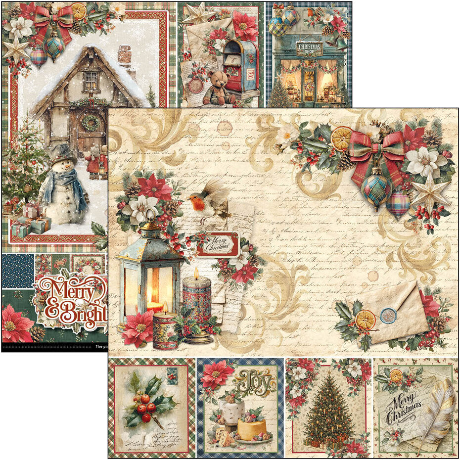 Ciao Bella Merry & Bright 12x12 Inch Paper Pad (12pcs) - CBPM098
