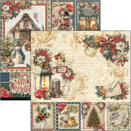 Ciao Bella Merry & Bright 12x12 Inch Paper Pad (12pcs) - CBPM098