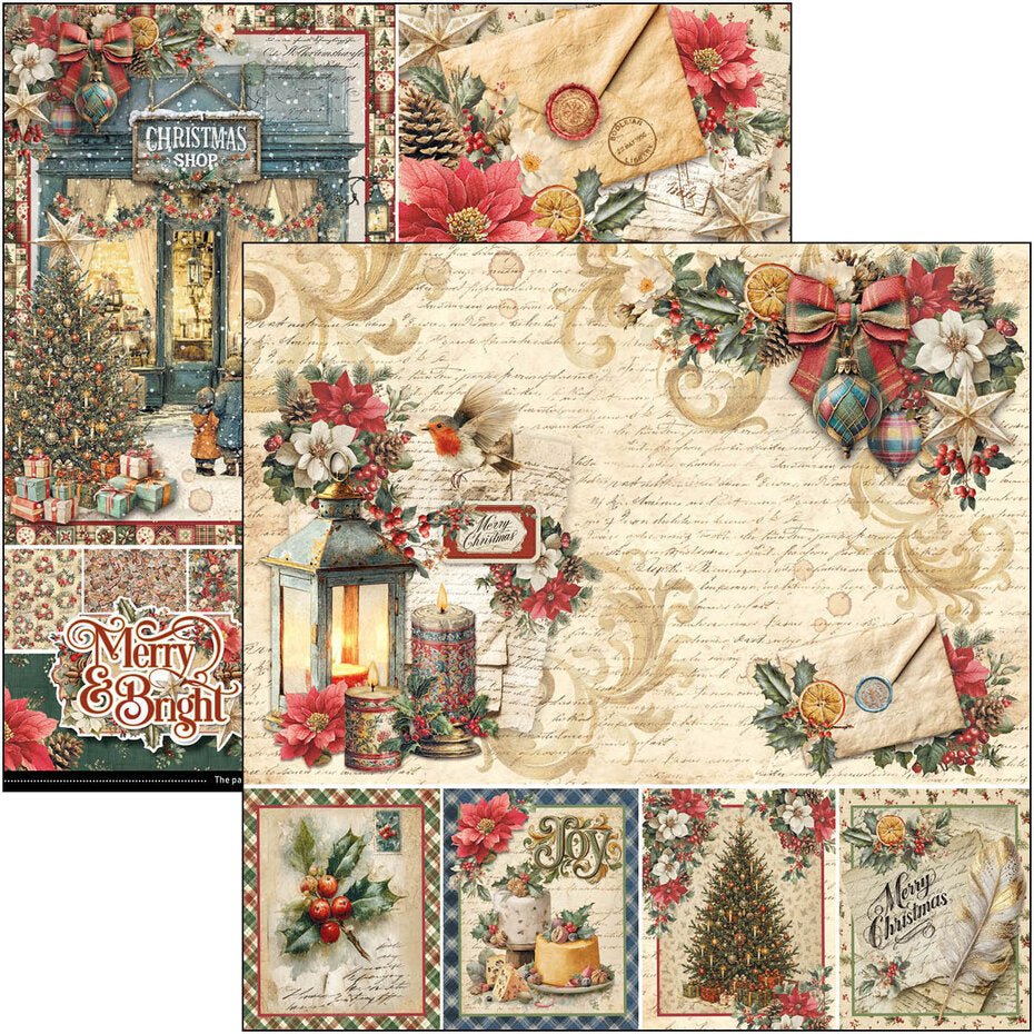 Ciao Bella Merry & Bright 8x8 Inch Paper Pad (12pcs) - CBH098