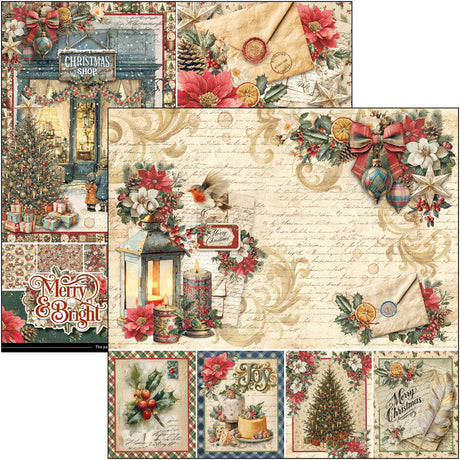 Ciao Bella Merry & Bright 8x8 Inch Paper Pad (12pcs) - CBH098