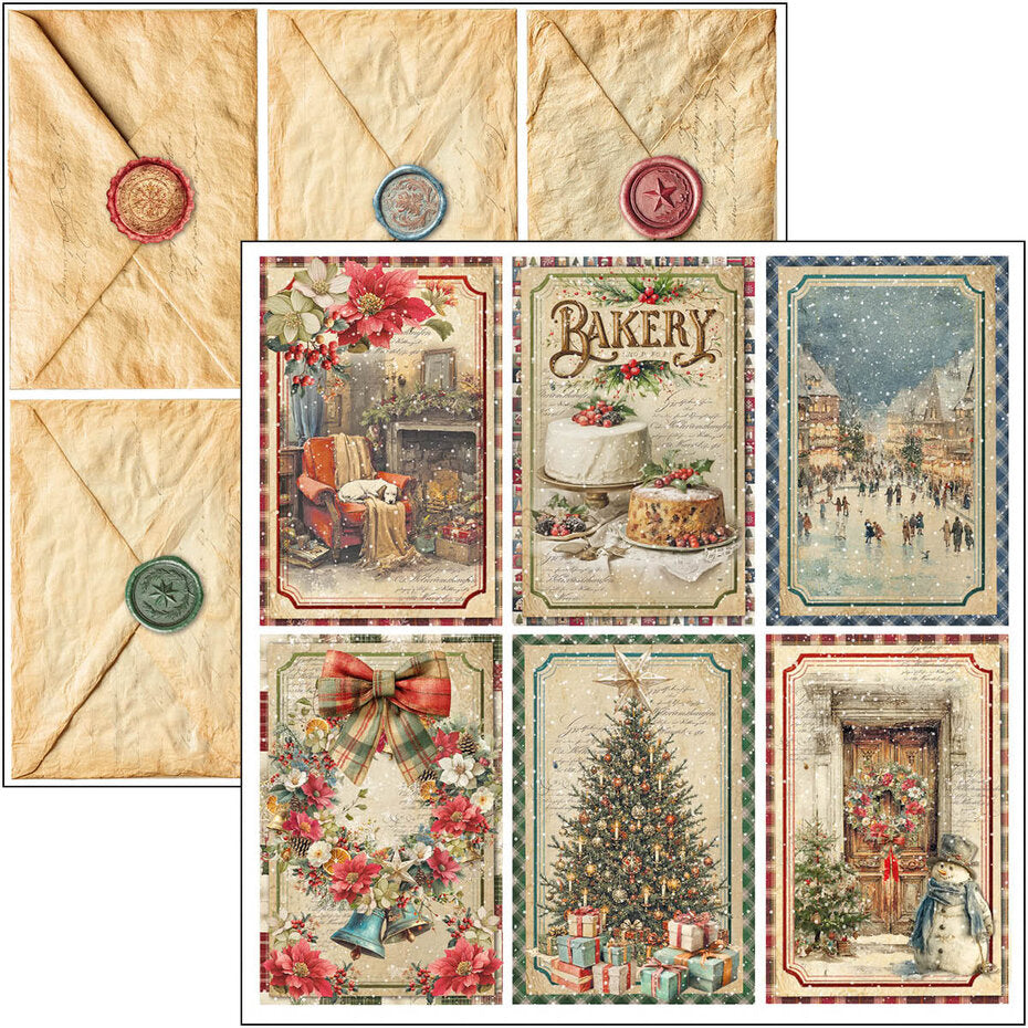 Ciao Bella Merry & Bright 8x8 Inch Paper Pad (12pcs) - CBH098