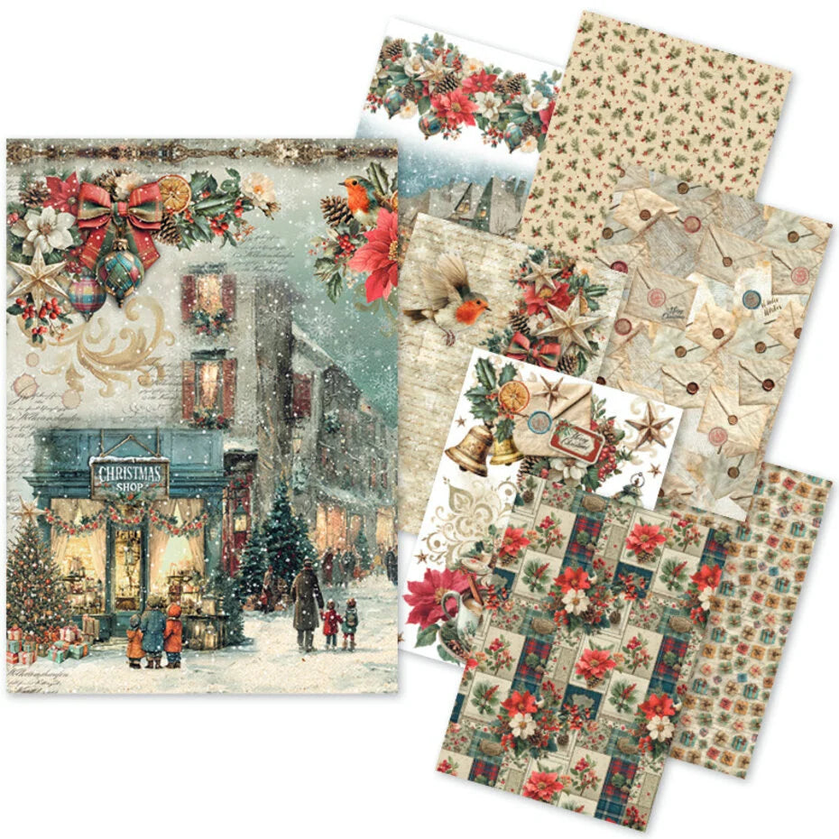Ciao Bella Merry & Bright A5 Rice Paper Mixed (8pcs) - CBRS045