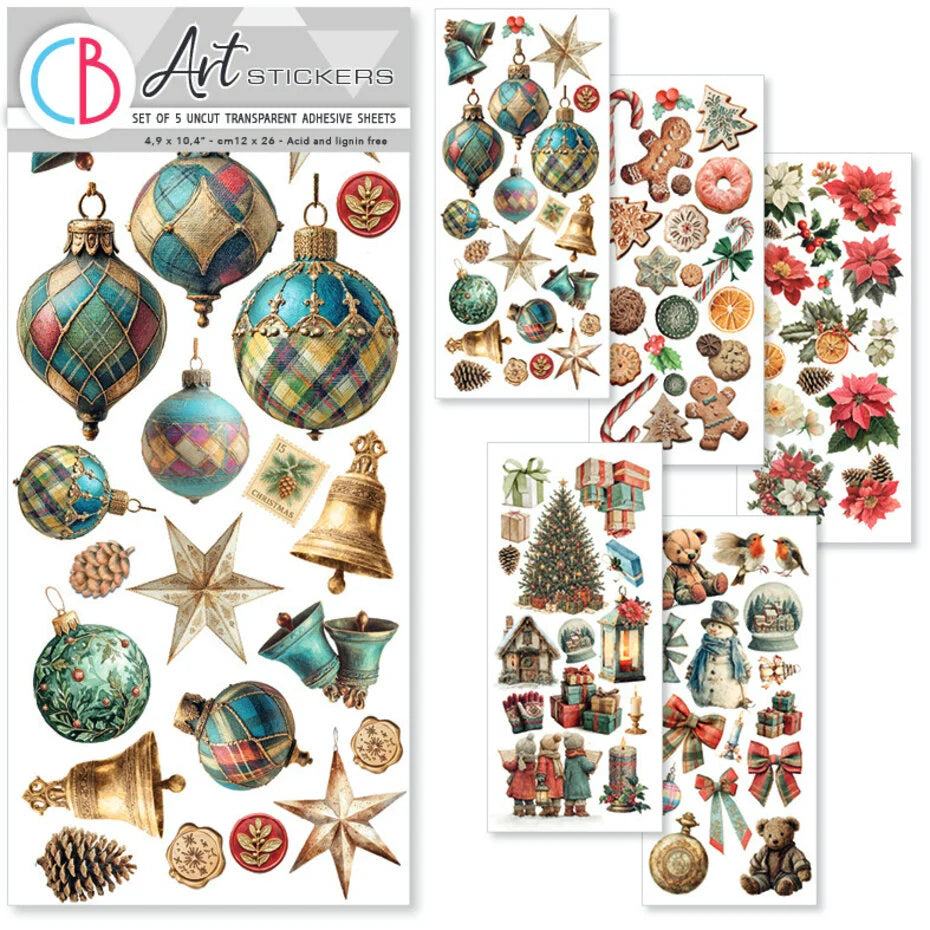 Ciao Bella Merry & Bright Transparent Adhesive Sheets (5pcs) - CBI017