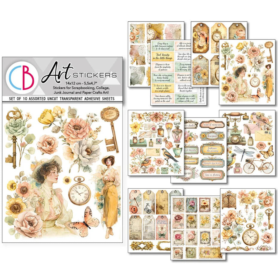 Ciao Bella Reminder Mixed Media Stickers (10pcs) (MB008)