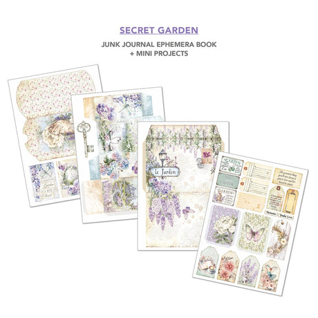 Ciao Bella Secret Garden A4 Junk Journal Ephemera Book (32pcs) (CBB007)