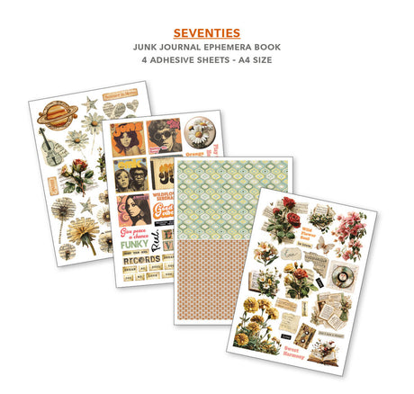 Ciao Bella Seventies A4 Junk Journal Ephemera Book (32pcs)CBB027