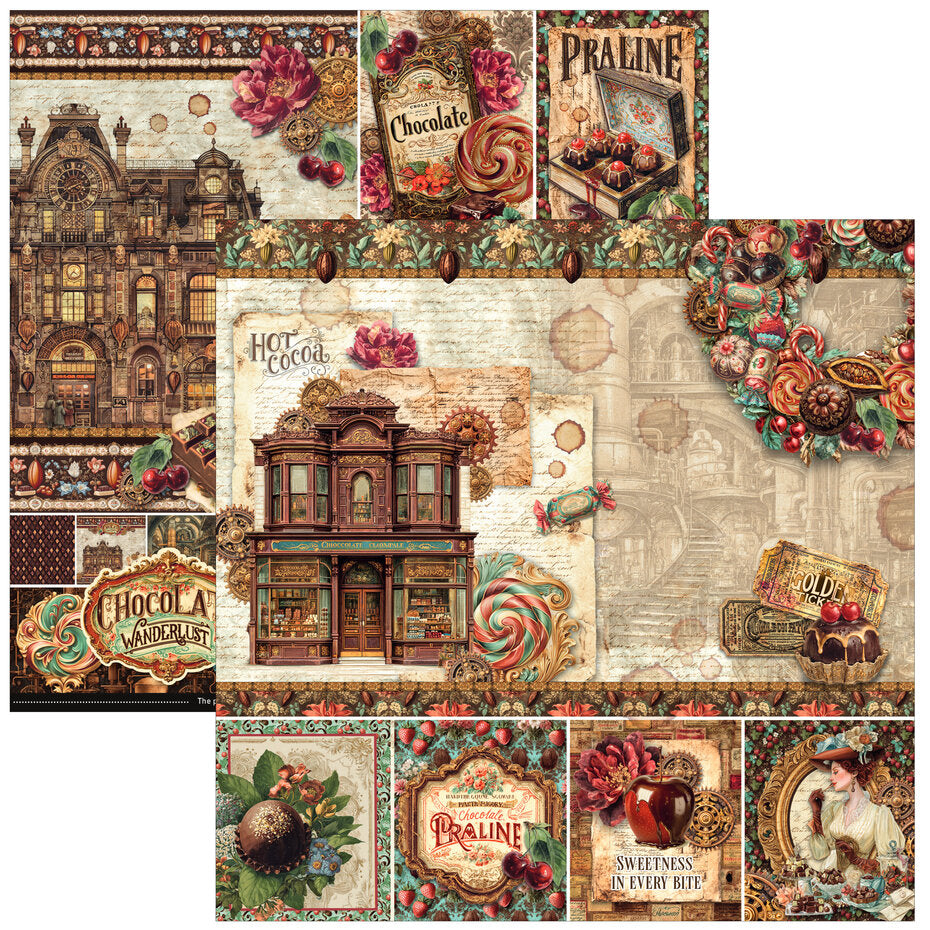 Ciao Bella The Chocolate Factory 12x12 Inch Paper Pad (12pcs) - CBPM100