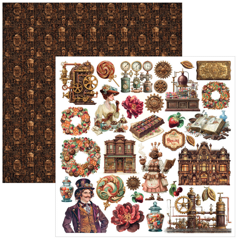 Ciao Bella The Chocolate Factory 12x12 Inch Paper Pad (12pcs) - CBPM100