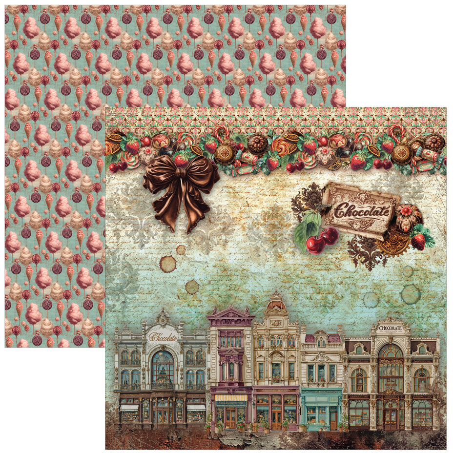Ciao Bella The Chocolate Factory 12x12 Inch Paper Pad (12pcs) - CBPM100