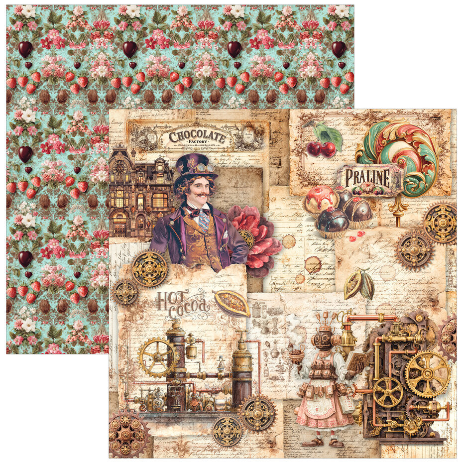 Ciao Bella The Chocolate Factory 12x12 Inch Patterns Pad (8pcs) - CBT100