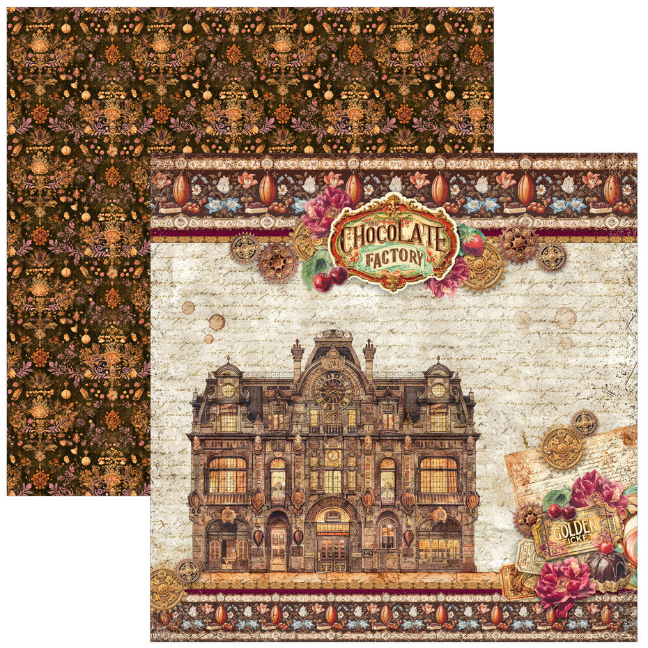 Ciao Bella The Chocolate Factory 12x12 Inch Patterns Pad (8pcs) - CBT100