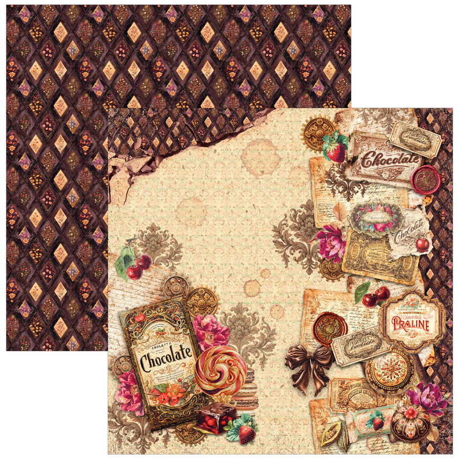 Ciao Bella The Chocolate Factory 8x8 Inch Paper Pad (12pcs) - CBH100