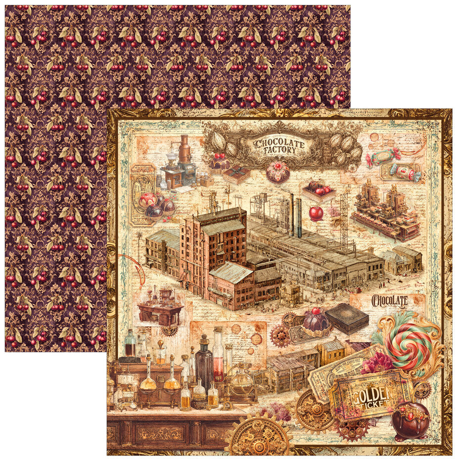 Ciao Bella The Chocolate Factory 12x12 Inch Patterns Pad (8pcs) - CBT100