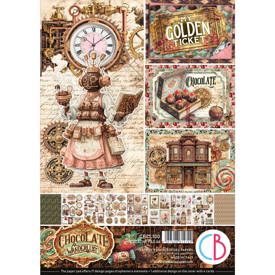 Ciao Bella The Chocolate Factory A4 Creative Pad (9pcs) - CBCL100