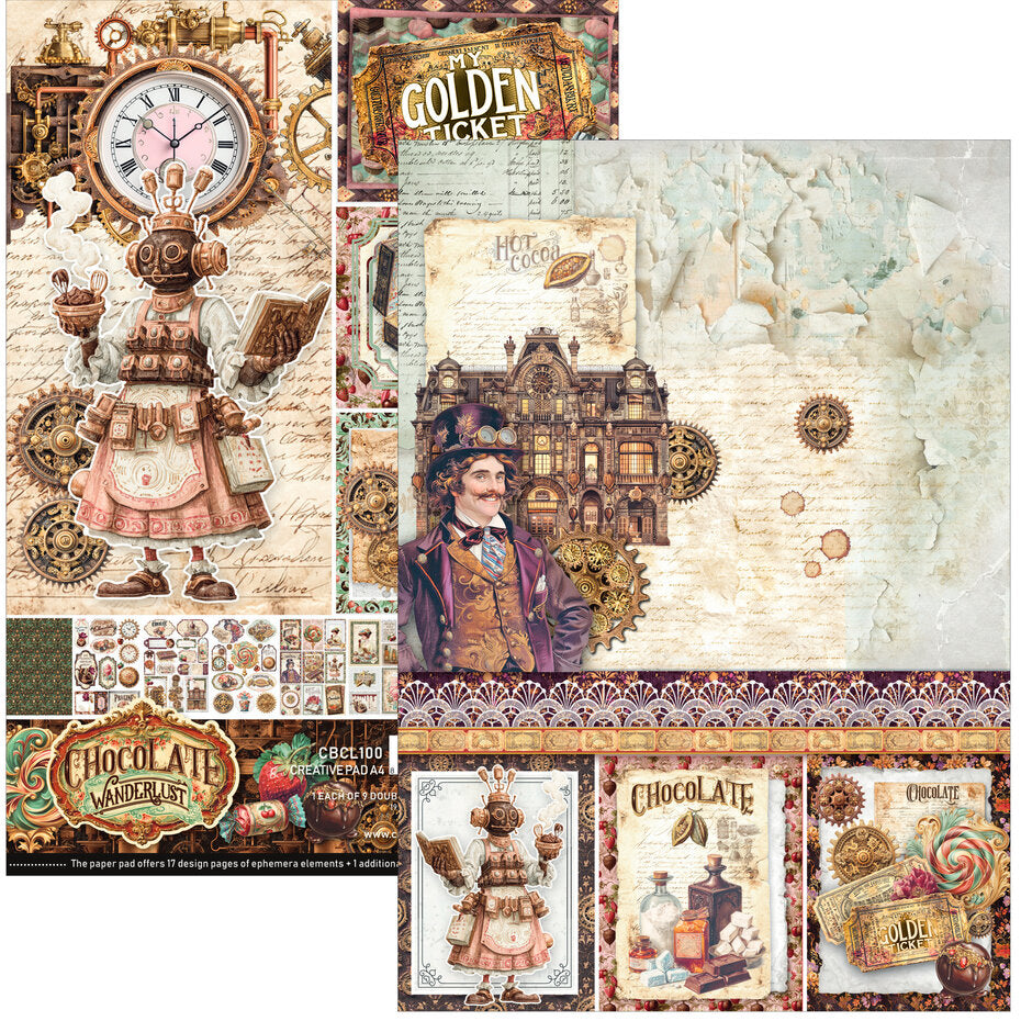 Ciao Bella The Chocolate Factory A4 Creative Pad (9pcs) - CBCL100