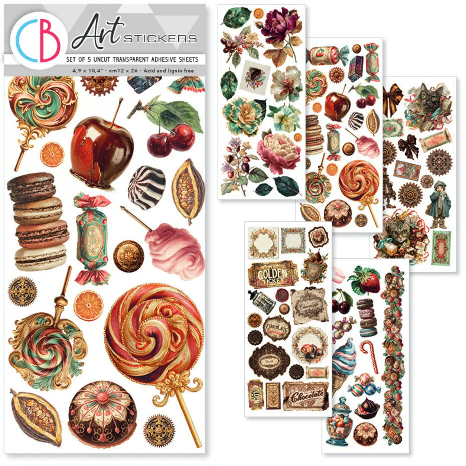 Ciao Bella The Chocolate Factory Transparent Adhesive Sheets (5pcs) - CBI019