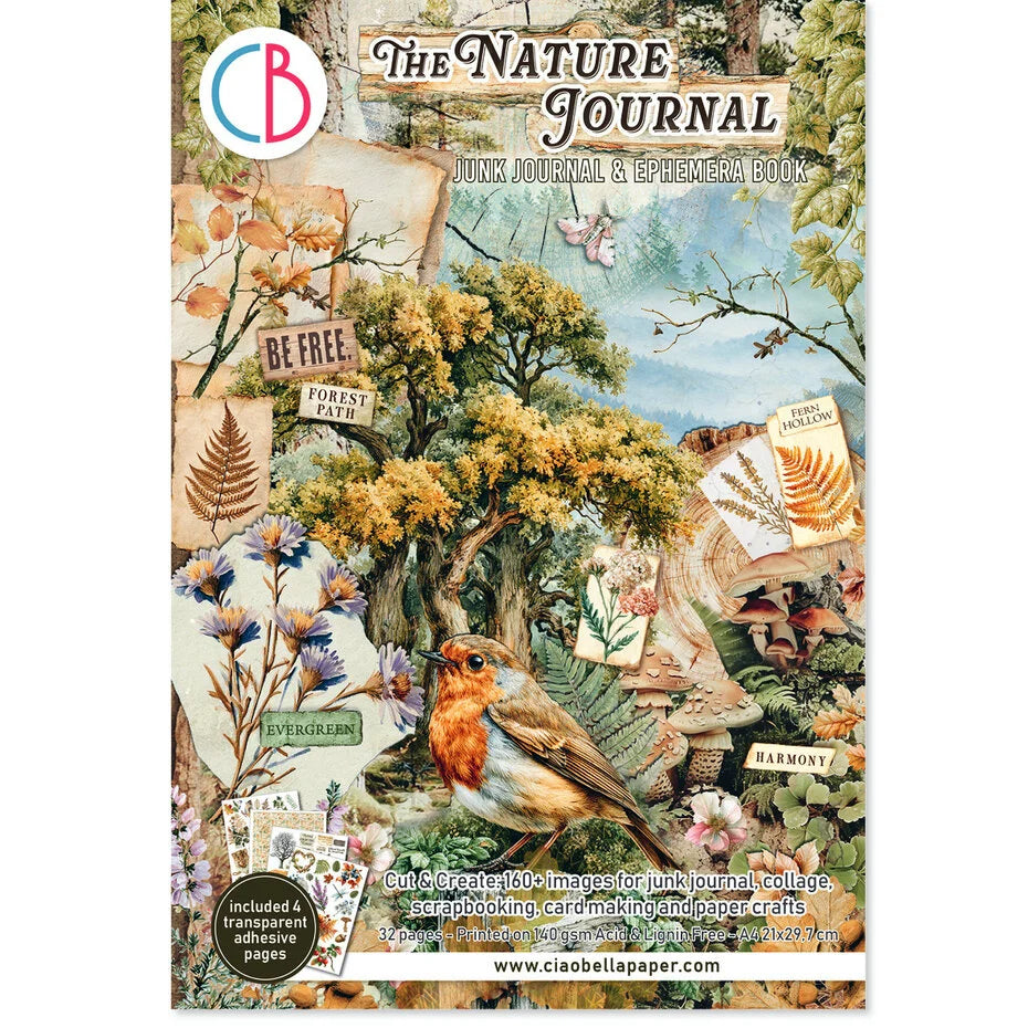 Ciao Bella The Nature Journal A4 Junk Journal Ephemera Book (32pcs) - CBB030