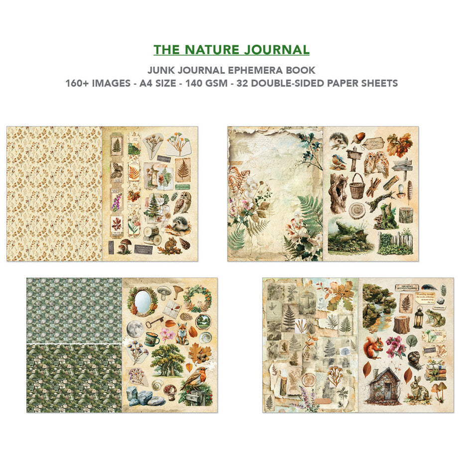 Ciao Bella The Nature Journal A4 Junk Journal Ephemera Book (32pcs) - CBB030