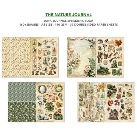 Ciao Bella The Nature Journal A4 Junk Journal Ephemera Book (32pcs) - CBB030