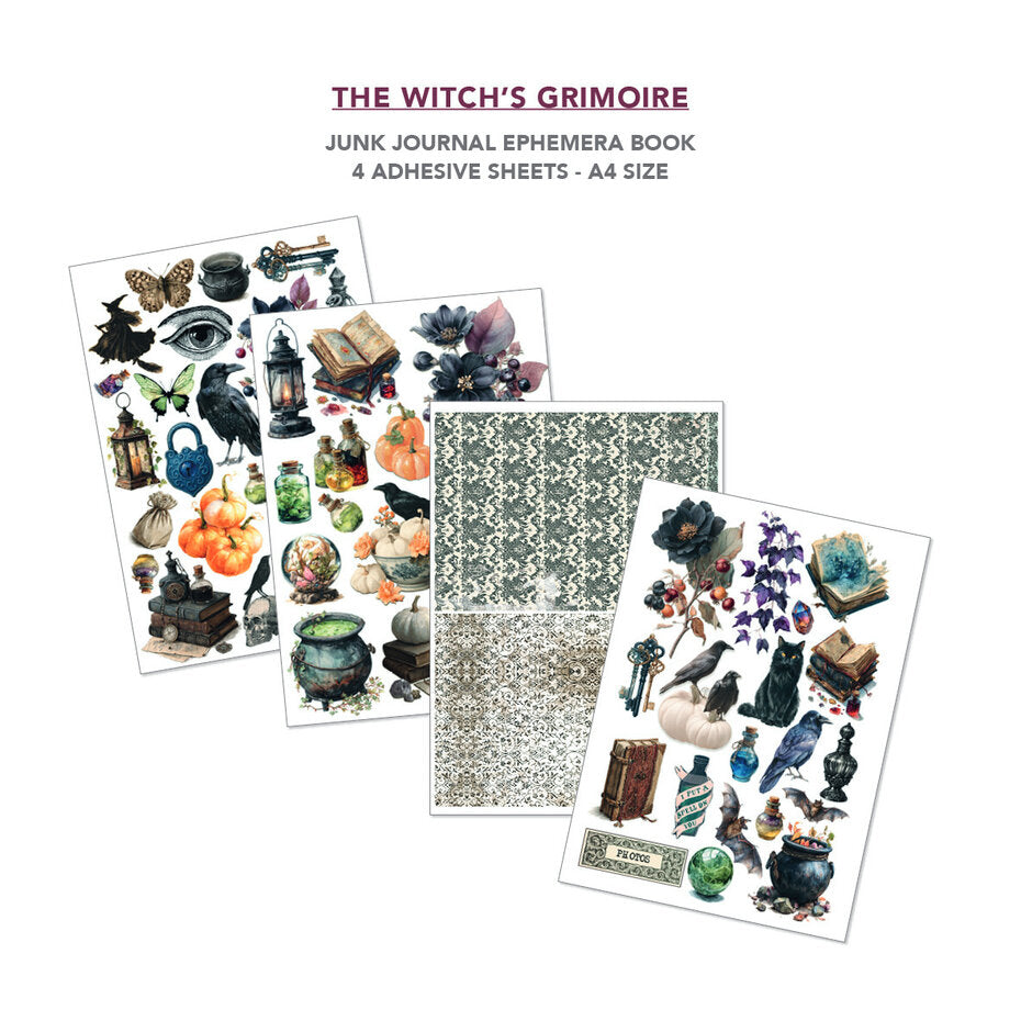 Ciao Bella The Witch's Grimoire A4 Junk Journal Ephemera Book (32pcs) - CBB029