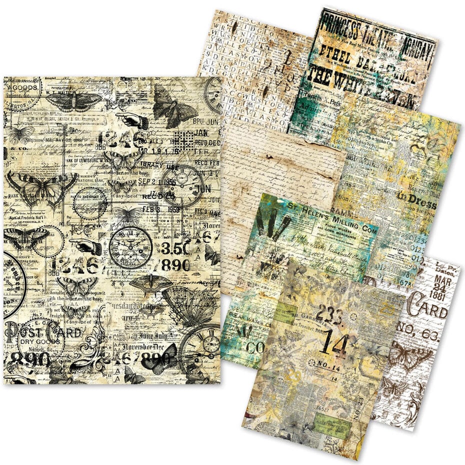 Ciao Bella Time Capsule Craftmix Mixed A5 Paper Pack (8pcs) (MC001)