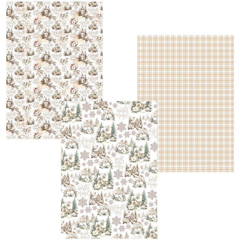 Ciao Bella Winter Season A4 Deluxe Paper Pearl Copper & Vellum Dual Pack Mixed (6pcs) (CBX001)