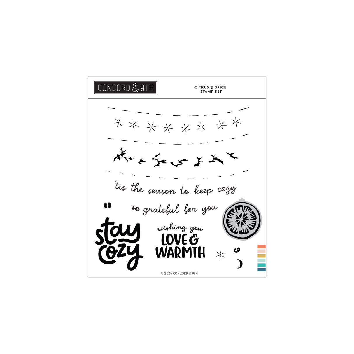 Concord & 9th Citrus & Spice Stamp Set (6 x 6) & Die Bundle