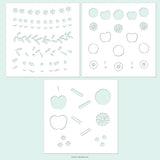 Concord & 9th Citrus & Spice Stencil Pack (4 qty; 6 x 6)