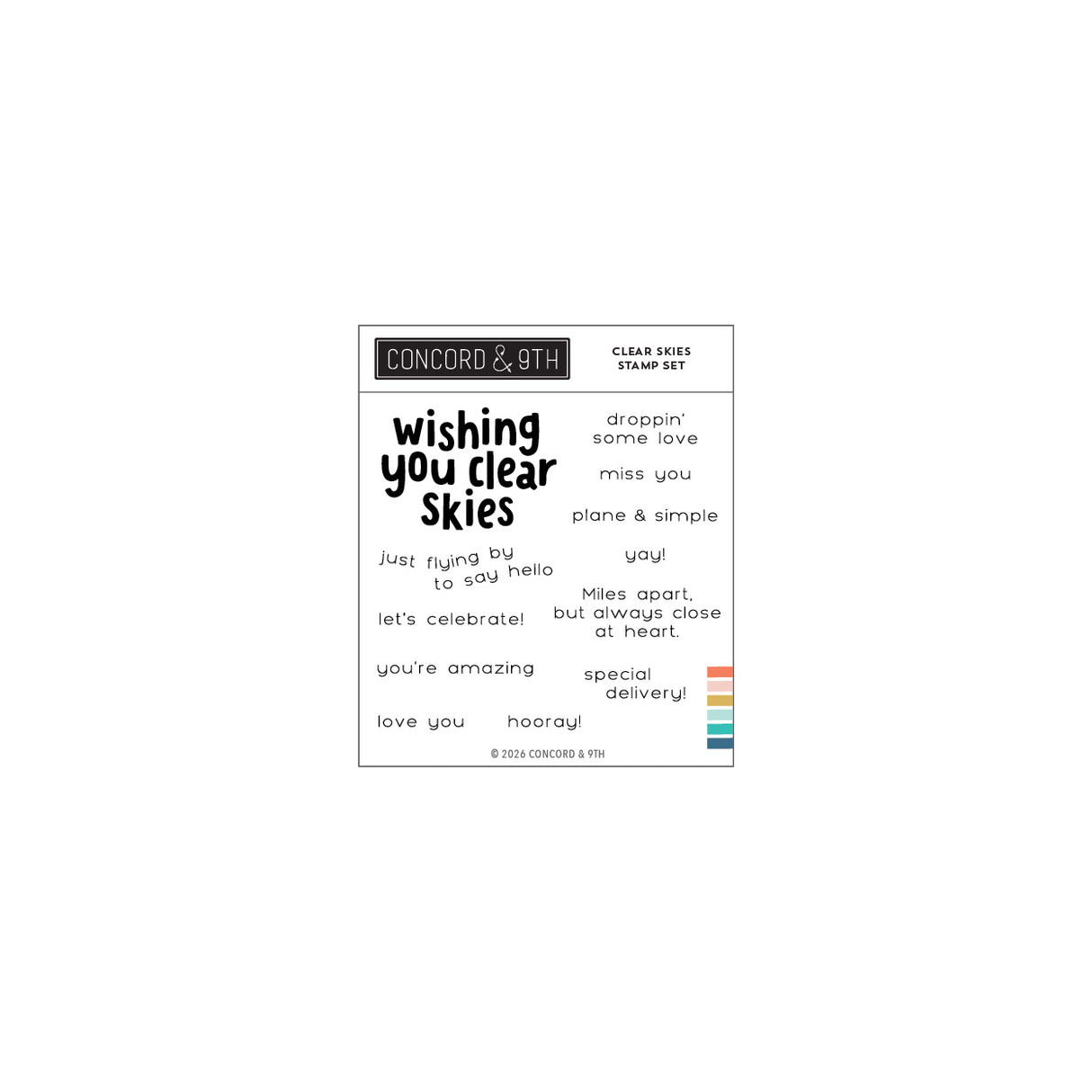 Concord & 9th Clear Skies Stamp Set  (4 x 4) & Die Bundle