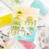 Pinkfresh Studio Coastal Paradise stamp/ Stencil / Die Bundle