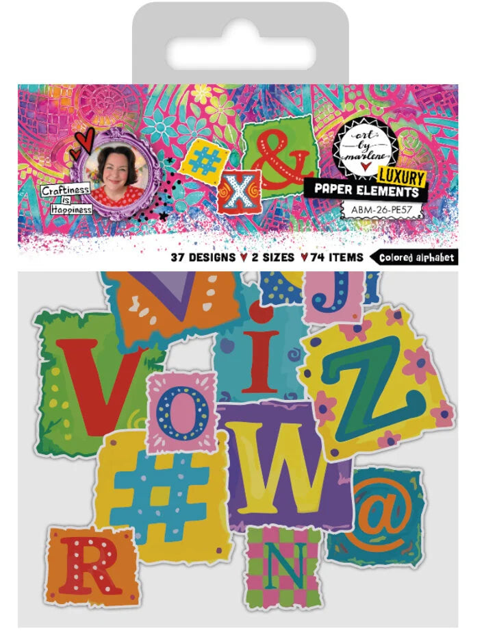 Studio Light Art By Marlene Paper Elements Colored Alphabet - ABM-26-PE57