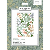 Lisa Horton Crafts Reviving the Arts and Crafts Movement Compton Florals 3D Embossing Folder &  Layering Stencils