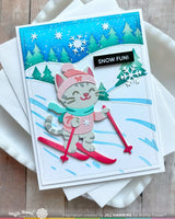 Waffle Flower Crafts Cool Cat Die-n-stencil