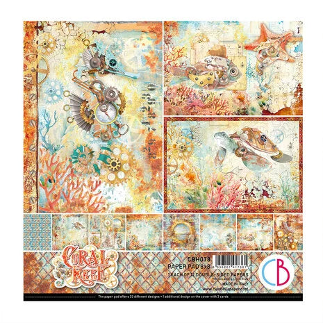 Ciao Bella Coral Reef 8x8 Inch Paper Pad (12pcs) (CBH078)