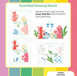 Waffle Flower Coral Reef Coloring Stencil (422426)