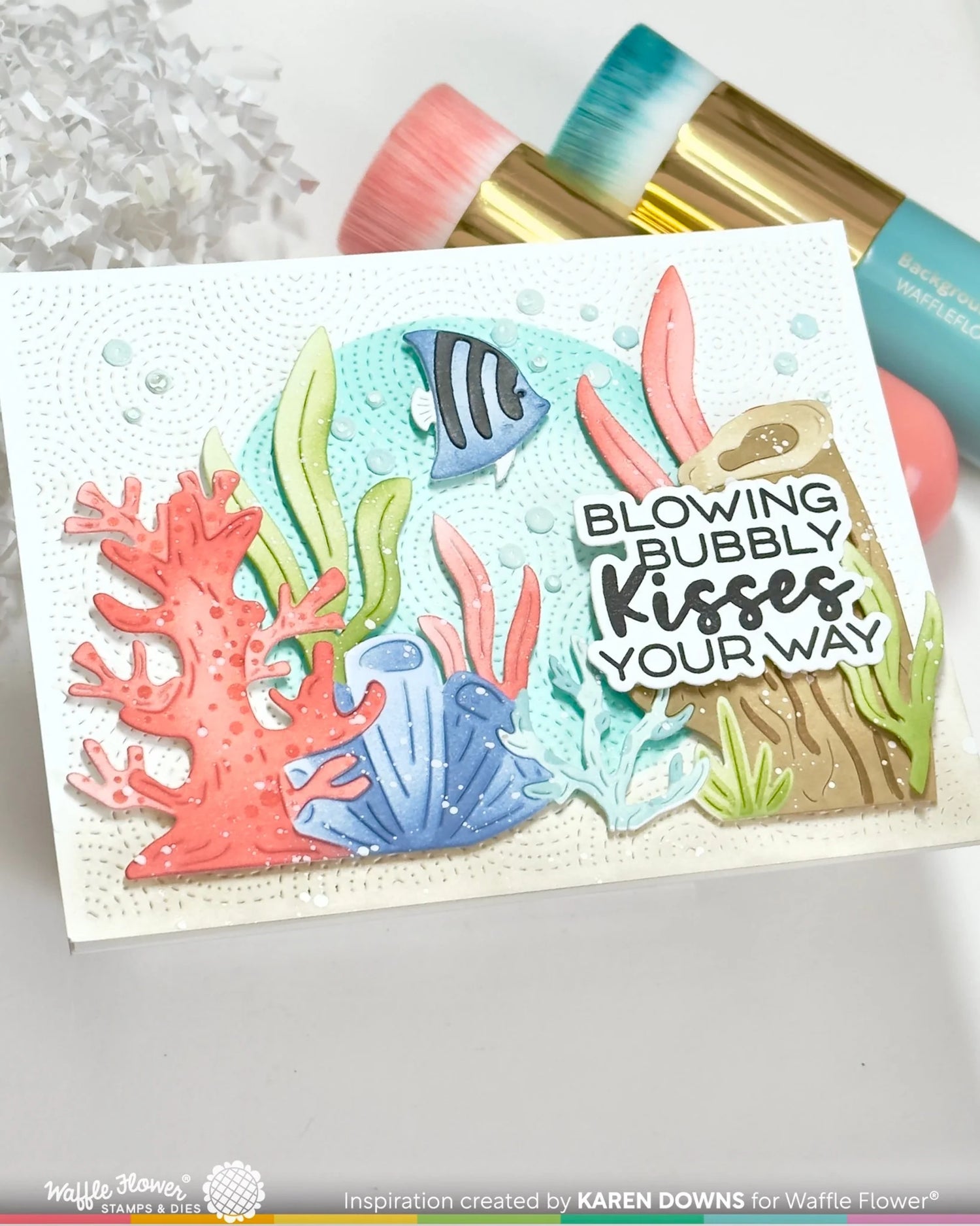 Waffle Flower Coral Reef Coloring Stencil (422426)
