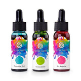Katy Sue Designs Andy Skinner Cosmic Shimmer Art Pop Water-Based Inks – Set of 3 (Bright Colours)