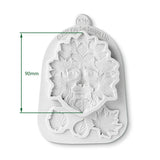 Katy Sue Designs Cosmic Shimmer Forest Leaf Green Man Silicone Mould