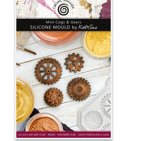 Katy Sue Designs Cosmic Shimmer Mini Cogs & Gears Silicone Mould